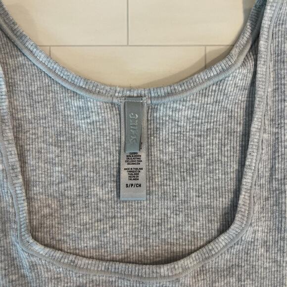 NWOT SKIMS Cotton Rib Tank - Light Heather Grey - S - Picture 3 of 3